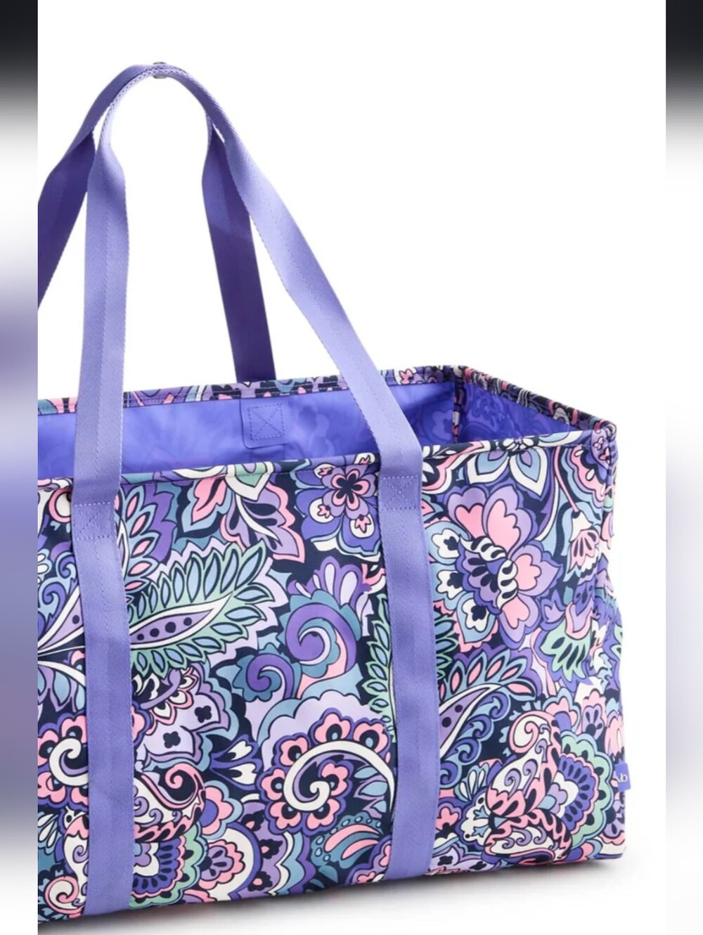 Vera Bradley Large Car Tote In Floral Swirls Decor NWT - Picture 4 of 11